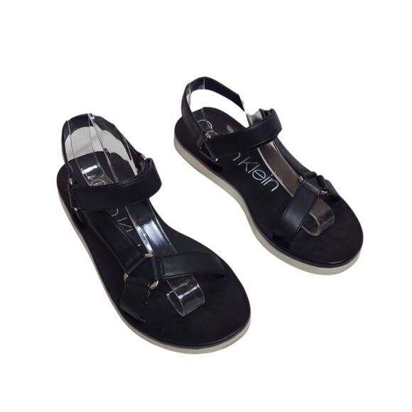 CALVIN KLEIN Zandel black strappy active sandals 7 - Picture 3 of 9